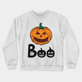 Cute Spooky Pumpkin Design For Halloween Season Crewneck Sweatshirt